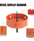 4-1/4 Inch Hole Saw Kit For Recessed Can Lights With Dust Bowl Catcher Bi-Metal Construction with sharp teeth and chip removal groove