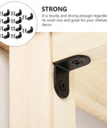 Black L Shape Corner Brackets Set Of 18 With Screws Stainless Steel Right Angle Fasteners For Chests Shelves And Cabinets