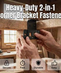 Installing Beefy Black Angle Furniture Corner Brackets 16 Pack For Cabinets Tables And Drawers Strengthen Joints Quick Screw On