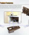 Kickstart Your Furniture Flip With This Solid 7 Pack R7321 Drawer Track Guide Kit Compatible With Kenlins Rite Trak One Systems showing brown and white drawer glides.