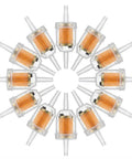 Magnetic Inline Fuel Filter Kit Ten Pack One Quarter Inch And Five Sixteenth Inch Filters arranged in a circular pattern