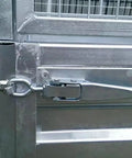 Spruced up Secure Toggle Catch Latch With Duckbill Hasp Lock Spring Loaded Clamp For Truck Cabinets Trailers And Storage Units Made From Solid Silver Iron Heavy Duty Hardware on silver metal trailer door