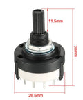 12 Position Rotary Switch Selector 1 Pole 12 Throw Band Channel Single Deck Pack Of 2 For Radio TV And Industrial Control Equipment