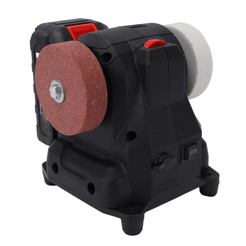Fafeicy Cordless Mini Bench Grinder With 6 Speeds And Power Tool Battery Fit For Makita 21V Wireless Portable Metal Polisher with sanding wheel.