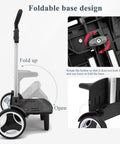Wheeled Backpack Trolley With Noiseless Large Wheels Aluminium Alloy Folding Hand Truck showing foldable base design