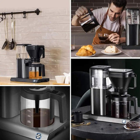 10 Cup Drip Coffee Maker With Glass Carafe No Fuss One Switch Operation And Indicator Light 1450W Fast Brew in kitchen setup