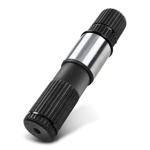 Front Left Driver Side CV Intermediate Shaft For Dodge Dakota 2000 To 2010, Durango 2000 To 2009, Ram 1500 2002 To 2010, 2011 Dakota And 2011 Ram 1500 4WD Replacement Part, black steel splined shaft