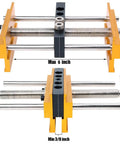 Self Centering Doweling Jig Kit For 6 Inch Dowel Jig With 6 Drill Guide Bushings, Easy Clamp Woodworking Tool dual view