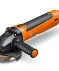 Beefed Up Brushless Angle Grinder With 125Mm Disc And 1500W Motor Variable Speed Cutting Deburring Beast Built For Demanding Job Sites Every Day, featuring an ergonomic handle.
