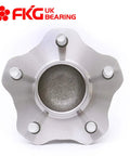 Front view of rear wheel bearing hub assembly for 2002-2009 Nissan Altima, Maxima, Quest, premium drop-in replacement unit.