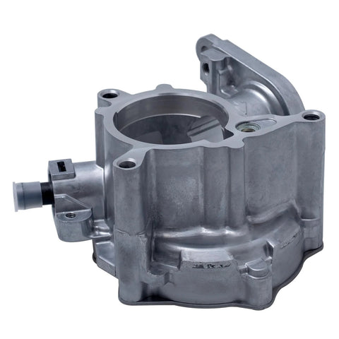 TUCAREST brake vacuum pump, aluminum housing, gray metal, angled front view
