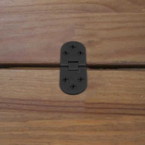 Badass Black Butler Tray Hinges Heavy Duty Folding Flip Top Hardware For Cabinet And Dresser Fix Premium Steel Build top view on wood.