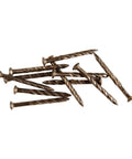 Heavy Duty Carbon Steel Screw Nails With Sleek Pewter Finish For Securing Aluminum Floor Transition Strips On Wood Subfloors Easy Drive And Bulletproof Hold One Pound Pack, 1-1/4 inch nails with spiral threads.