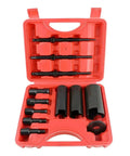 Pro Universal Blind Hole Internal Bearing Heavy Duty Complete Puller Kit With Secure Snap Fastener Lock So You Never Drop Parts While Yanking Wheel Hub Motors Out Of Cars Motorcycles E Bikes For Your Home Or Shop Work Without The Hassle, red case open