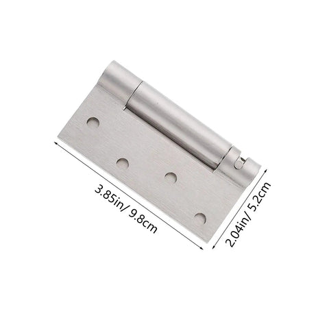Stainless Steel Self Closing Cabinet Door Hinges 2 Pack Adjustable Heavy Duty Hidden Spring With Quiet Operation front view