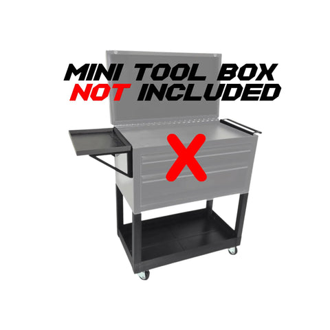 Roll Cart With Side Tray And Handle Combo For US General Mini Tool Box Slick Pro Grade Accessory Set Made In USA