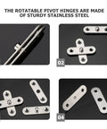 Hidden Door Pivot Hinges 12 Pack Heavy Duty Stainless Steel For Effortless Opening And Closing Invisible Cabinet Hinges layout