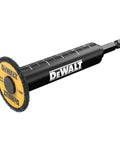 DEWALT Impact Connect PVC pipe cutter with diamond grit wheel; black body, yellow cutting face