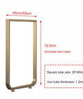 Rock Solid Industrial Metal Table Legs Two Pack Heavy Duty Square Tube Replacement Furniture Supports With Built Tough Adjustable Foot Pads For Dining Coffee Kitchen Tables 72.5cm height with 1.2mm thick iron tube.