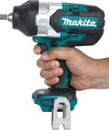 Hand holding the Beefy 18V Brushless Cordless Impact Wrench Half-Inch Square-Drive Tool Only With 740 Ft-Lbs Fastening Torque