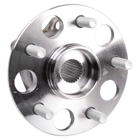 Rear Wheel Bearing And Hub Assembly Pair For 19-23 Toyota RAV4 All Wheel Drive, 20-23 Camry AWD, metal hub view, 6 bolt holes
