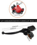 Hydraulic Brake System Kit With 50 Inch Hose For Baja Doodle Bug DB30R Mini Bike showing brake caliper and master cylinder