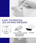 Mailbox Alarm For Delivered Mail Notification System, easy install components, including wireless transmitter, receiver, battery, AC adaptor