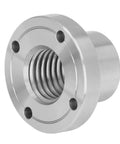 Heavy Duty Alloy Steel Wood Lathe Faceplate With 2 Inch Build Fits 1 X 8 TPI Spindle showing threaded center and smooth exterior.