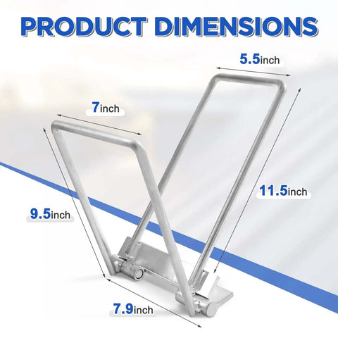 Standing Seam Lock Tool For Metal Roofing Eaves Seam Locker Drip Edge Hemming Bender with product dimensions.