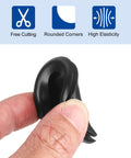 Top Shelf Rubber Grommet Plugs 15 Piece Set Keeps Cable Wiring Slick And Secure 1 Inch Inner Diameter close-up of black rubber grommet