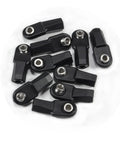 20 Pcs M4 Ball Joint End Rod Ends For One Tenth Scale RC Crawler Cars Upgrade Kit Compatible With TRX4 TRX6 SCX10 D90 TF2 CC01 Gen7 Gen8 Beefed Up Replacement Parts For Smooth Steering Lightweight Fit High Precision Easy Install black metal