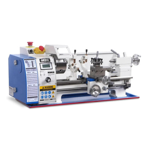 1.5 Inch Spindle Bore Metal Lathe With DRO, 8x16 Inch Benchtop Lathe, 1.5 HP Brushless Motor, Variable Speed 0-2500 RPM, High Precision Machine