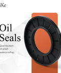 Oil Shaft Seal 42x68x8mm Nitrile Rubber Double Lip With Spring For Bearing And Rotating Shafts 70A NBR Durable Grease Included Black Pack Of 2 Ready To Install For Easy Long Lasting Performance, black oil seal