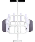 Front view of Heavy Duty Beach Fishing Cart With 300 Lb Load Capacity, Aluminum Pier Wagon On 13 Inch PU Balloon Wheels For Sand