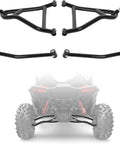 Rear Radius Arms High Clearance For Maverick DPS XMR XRS MAX 2013 2016 Upgrade A Arms With 1.5 Inch Additional Clearance And Heavy Duty Steel Construction Fits Up To 30 Inch Tires Off Road Upgrade Accessory, black steel rear arms