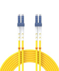 Yellow LC To LC OS2 Duplex Fiber Patch Cord, Single-Mode 9 By 125um, 6 Meters Long 20 Feet, Flexible 3.0mm Jacket