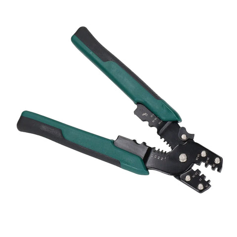 Heavy Duty Insulated Ferrule Crimping Tool Kit With 200 Heat Shrink Wire Connectors For Awg 22 To 10 Seamless Copper Design That Slaps Tight And Keeps Your Gear Running Smooth Without Downtime, green handle