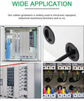 Wide application of 110 Pcs Rubber Grommets Kit With Six Sizes in electrical panels and cable management systems.