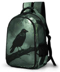 Dope Red Eye Crow Mist Woods Printed Backpack Unisex Large Capacity Daypack Built For Everyday Adventures Durable Polyester