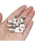 Top Tier 240 Piece Copper Tube Wire Ring Crimp Terminals And Lug Battery Welding Electrical Connectors Kit For Super Smooth Car Installations And Serious DIY Projects. silver copper ring crimp terminals in hand, assorted sizes