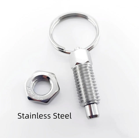 Four Pack Heavy Duty M12 Stainless Steel Spring Plunger With Pull Ring, Slick Quick Release Manual Pin for precision latching.