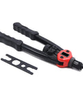 Hand Nut Riveter Kit With Quick Change Head, 330mm Reach, red and black Rivnut Tool for Thread Setting