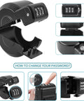 No Sweat Combo Door Knob Lock Child Proof Cover Seals Keyholes For Bedroom And Bath Faucets Water Gas Valves, black metal design.
