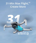 Under 249 G 4K Drone With 3 Axis Gimbal Stabilization Ten Kilometer Video Transmission flying with 31-minute max flight