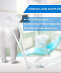 Disposable Dental Mouth Mirrors With Anti Fog Coating For Clear Oral Inspections, Individually Wrapped Plastic Dental Tools With Comfort Grip, Great For Dentist Clinic, Kids And Adults, 100-piece pack