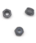 Heavy Duty 50 Pcs M3 Nylon Lock Nuts Featuring Matte Black Zinc Plated Steel Core M3 0.5mm Pitch Hex Shape No Slip Inserts