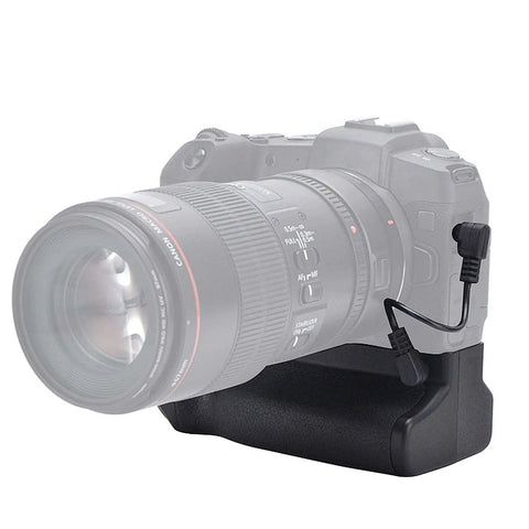 Vertical Power Battery Grip for Canon EOS R8 and EOS RP Cameras, Dual LPE17 Battery Holder attached to camera