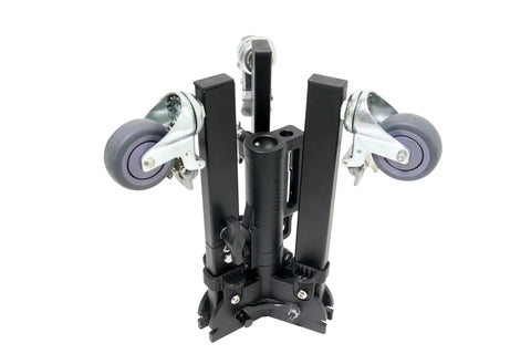 Quick Action Roller Stand Base, Low Profile Wheeled Lighting Rig With No Sweat Fold Setup, Compact Studio Support For Junior And Baby Mounts, Smooth Rolling Gear Cart Straight Fire For Filmmakers