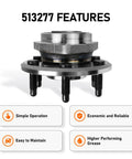Front Or Rear Wheel Bearing And Hub Assembly Fit For 09 To 17 Chevy Traverse 08 To 17 Buick Enclave 6 Lug With ABS features