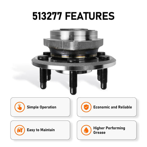 Front Or Rear Wheel Bearing And Hub Assembly Fit For 09 To 17 Chevy Traverse 08 To 17 Buick Enclave 6 Lug With ABS features